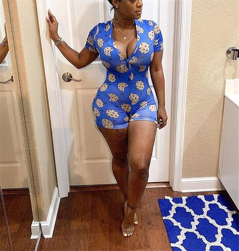 شورت نسائي قصير من MissShorthair قطعة واحدة بيجامة ضيقة قطعة واحدة للنساء in Kuwait