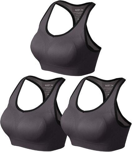 Match Racerback Sports Bras for Women – Padded Seamless Strappy Workout Tops for Yoga Gym Runing Fitness Sports Bras in Kuwait
