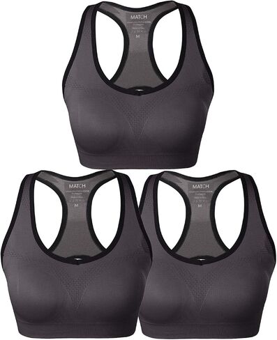 Match Racerback Sports Bras for Women – Padded Seamless Strappy Workout Tops for Yoga Gym Runing Fitness Sports Bras in Kuwait