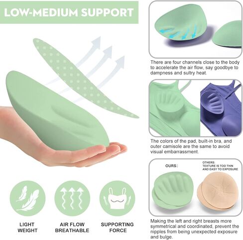 ECOPARTY Sports Bras for Women Quick-Dry Padded Wirefree Workout Crop Cute Tank Tops Camisole Yoga Fitness Running Gym in Kuwait