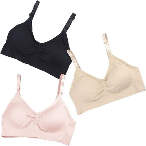 Stelle Nursing Bras Maternity Bra for Breastfeeding Pregnancy Wireless Bralette with Pads, Extenders & Clips in Saudi Arabia
