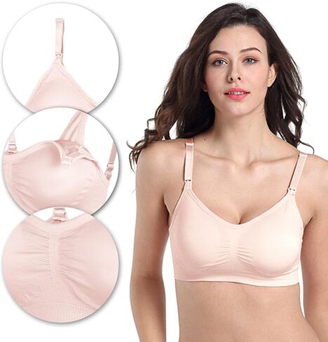 Stelle Nursing Bras Maternity Bra for Breastfeeding Pregnancy Wireless Bralette with Pads, Extenders & Clips in Saudi Arabia
