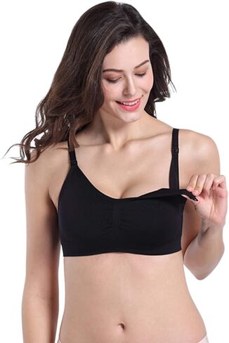 Stelle Nursing Bras Maternity Bra for Breastfeeding Pregnancy Wireless Bralette with Pads, Extenders & Clips in Saudi Arabia