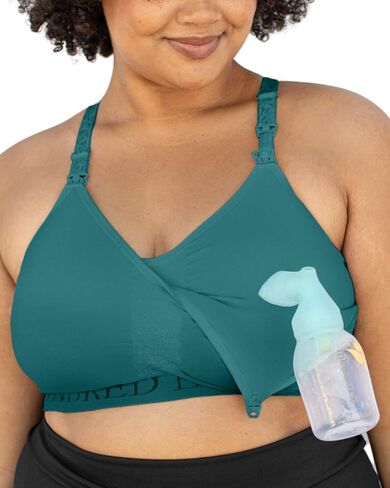 Kindred Bravely Sublime Hands Free Pumping & Nursing Sports Bra | Racerback, wire free & breathable maternity bra with four way stretch. Supportive for workouts. Compatible with breast pumps in Saudi Arabia