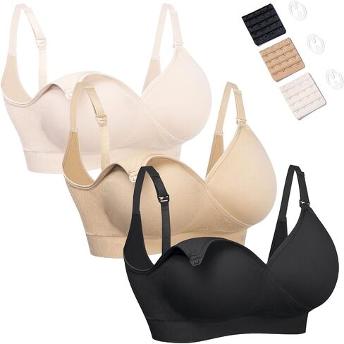 Pumping Bra Hands Free Seamless Comfort PatentedClasps Nursing and Pumping Bra in One Breast Pump Bra All Day Wear in Kuwait
