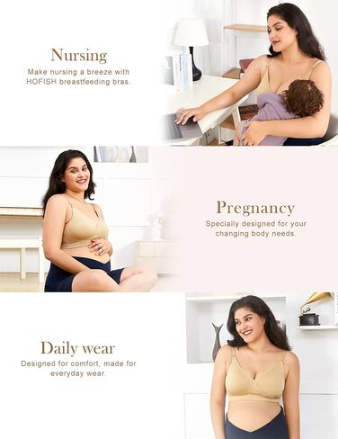 Pumping Bra Hands Free Seamless Comfort PatentedClasps Nursing and Pumping Bra in One Breast Pump Bra All Day Wear in Kuwait