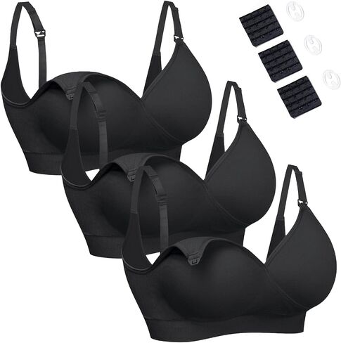 Pumping Bra Hands Free Seamless Comfort PatentedClasps Nursing and Pumping Bra in One Breast Pump Bra All Day Wear in Kuwait
