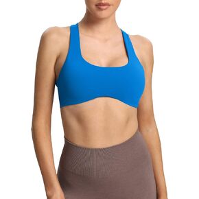 Aoxjox Women's Workout Sports Bras Fitness Backless Padded Define Sculpt Racerback Bra Yoga Crop Tank Top