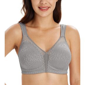 Lemorosy Women's Plus Size Full Coverage Non Padded Wireless Minimizer Bra -Comfort and Double Support in Kuwait