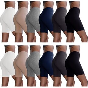 Sexy Basics Womens 12 Pack Sheer & Sexy Cotton Spandex Boyshort Yoga Slip-Short Boxer-Briefs