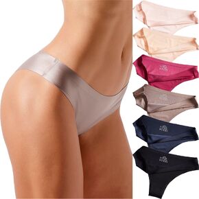 VISSAY Seamless Underwear for Women Invisible Breathable Bikini Panties No Show Thongs Womens Underwear Panties