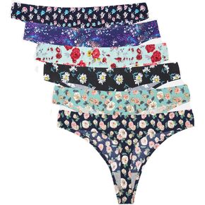 Aogda Thongs for Women Seamless Underwear Low Rise Panties Thong