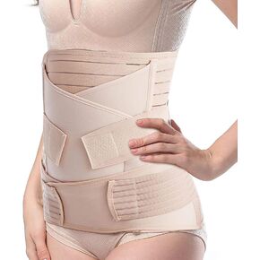 TiRain 3 in 1 Postpartum Belly Support Recovery Belly/Waist/Pelvis Belt C Section Postpartum Belly Wrap Band Corset waist trainer
