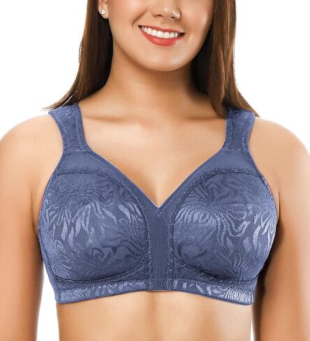 ZeroBound Women's Minimizer Bras Comfort Cushion Strap Wirefree Full Coverage Large Bust Non-Padded Bra in Kuwait