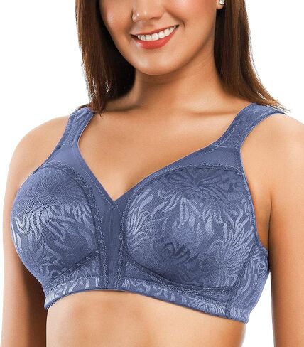 ZeroBound Women's Minimizer Bras Comfort Cushion Strap Wirefree Full Coverage Large Bust Non-Padded Bra in Kuwait