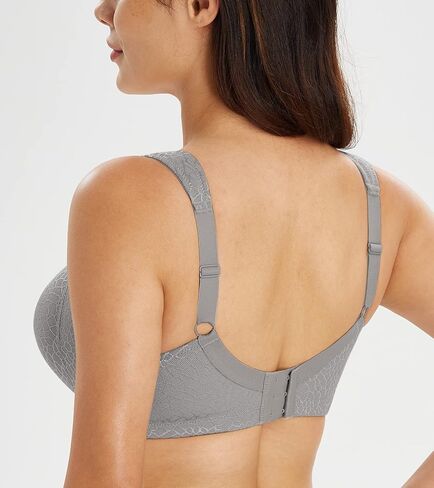 Lemorosy Women's Plus Size Full Coverage Non Padded Wireless Minimizer Bra -Comfort and Double Support in Kuwait