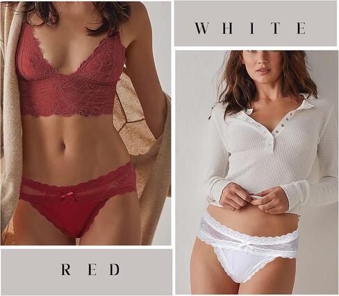 LEVAO Women Lace Underwear Sexy Breathable Hipster Panties Stretch Seamless Bikini Briefs Multipack in Saudi Arabia
