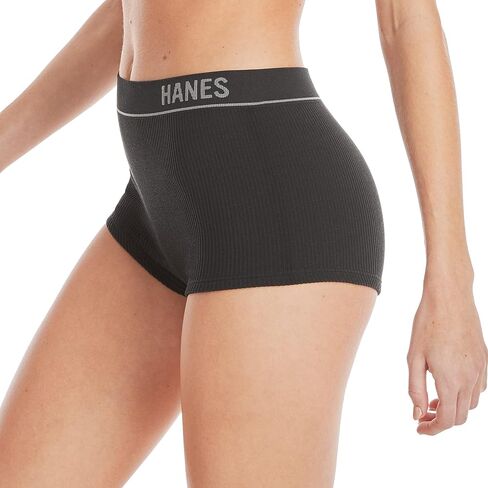 سراويل Hanes النسائية الأصلية بدون خياطة ومضلعة قابلة للتمدد، ملابس داخلية متنوعة، 6 قطع in Kuwait