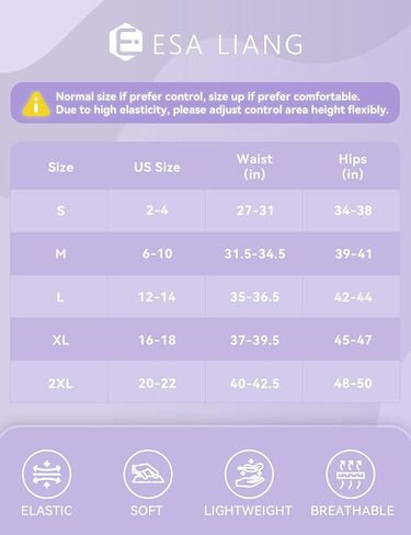 ملابس داخلية للنساء من Esa Liang للتحكم في البطن، وتشكيل الجسم متوسط ​​الخصر، وسروال قصير وحزام in Kuwait