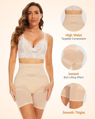 YADIFEN ملابس داخلية عالية الخصر للنساء للتحكم في البطن، سراويل قصيرة لتشكيل الجسم، الفخذ أنحل، رفع المؤخرة، حزام المعدة in Kuwait