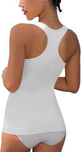 EUYZOU Women Tummy Control Shapewear Tank Tops - Seamless Compression Racerback Vest Body shaper Tank Top in Saudi Arabia