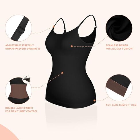 FeelinGirl Camisole for Women Tummy Control Cami Shaper Seamless Compression Tank Top Shapewear for Women in Kuwait