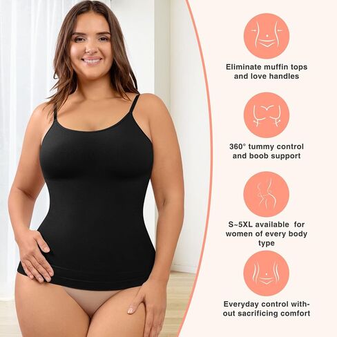FeelinGirl Camisole for Women Tummy Control Cami Shaper Seamless Compression Tank Top Shapewear for Women in Kuwait