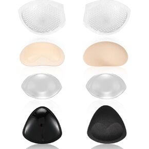 4 Pairs Silicone Bra Inserts Breathable Breast Enhancers Waterproof Push Up Bra Pads Non Slip Bra Cups Reusable Bra Padding for Sports Bra Swimsuits Bikini Swimsuits Dress Women Girls in Saudi Arabia