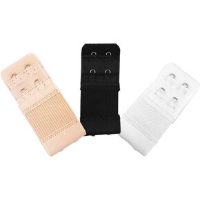 3pcs Women Ladies Soft Comfortable Back Bra 2 Hooks Band Extension Strap Extender