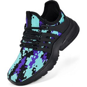 NYZNIA Boys Girls Shoes Tennis Running Lightweight Breathable Sneakers for Kids