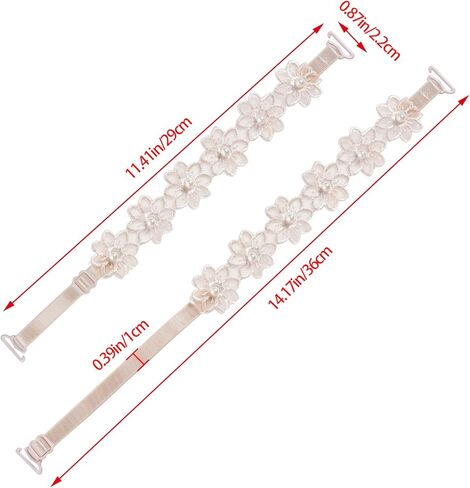 obmwang 3 Pairs Women's Bra Straps Lace Flower Elastic Adjustable Underwear Strap Replacement Shoulder in Saudi Arabia