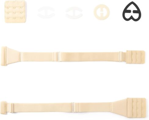 ZZV Low Back Bra Converter,2 Sides Adjustable Bra Strap Extender Converter, Backless Bra Strap Extenders with 2,3 Hooks in Kuwait