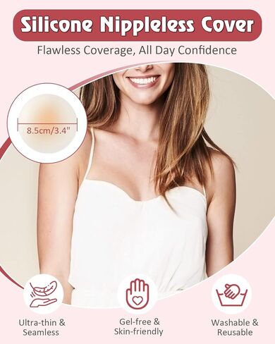شريط كريمافي بوب 2 شريط بوبيتاب لرفع الثدي، شريط رفع الثدي للثدي الكبير مع غطاءين للحلمات من السيليكون قابلين لإعادة الاستخدام، حمالة صدر لاصقة لتحقيق الرفع والدفع لأعلى، مناسبة لكأس A-G باللون البيج in Kuwait