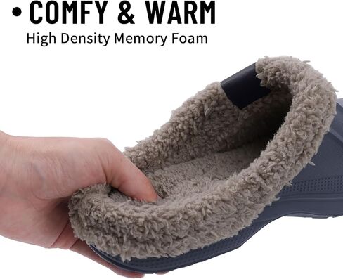 Beslip Classic Fur Lined Clogs Waterproof Winter Fuzzy Slippers for Women Men Indoor and Outdoor in Kuwait