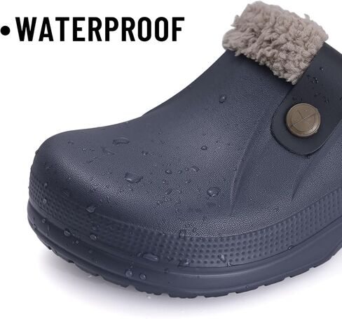 Beslip Classic Fur Lined Clogs Waterproof Winter Fuzzy Slippers for Women Men Indoor and Outdoor in Kuwait