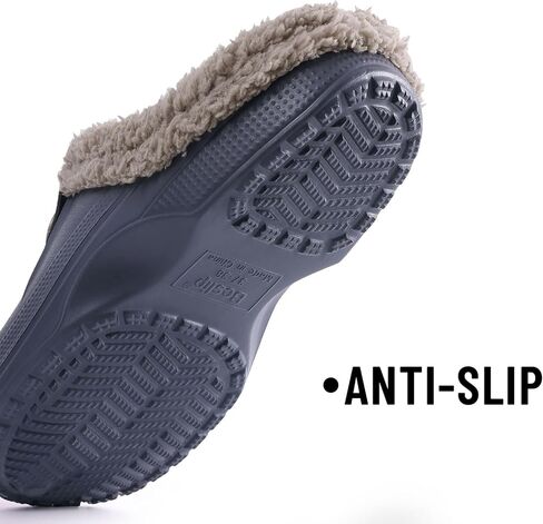 Beslip Classic Fur Lined Clogs Waterproof Winter Fuzzy Slippers for Women Men Indoor and Outdoor in Kuwait