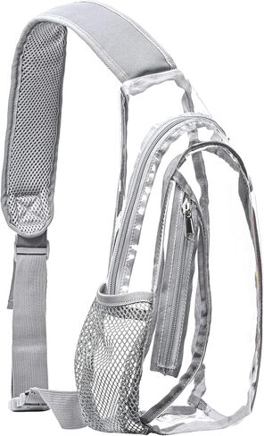 gdbis Clear Sling Bag, Stadium Approved PVC Crossbody Backpack, Clear Casual Chest Daypack for Hiking, Stadium or Concerts in Kuwait