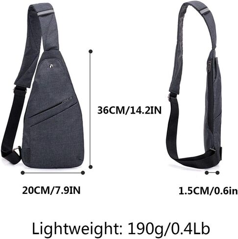 Flat Anti-Theft Sling Bag for Women and Men Small Slim Crossbody Bag Hidden Pocket Pack for Travel Hiking Casual Daily in Saudi Arabia