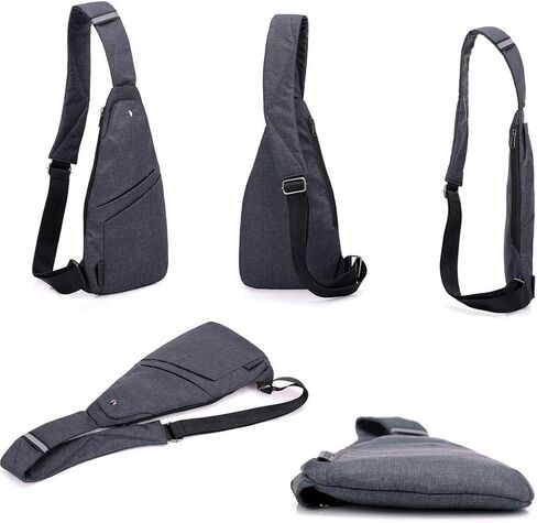 Flat Anti-Theft Sling Bag for Women and Men Small Slim Crossbody Bag Hidden Pocket Pack for Travel Hiking Casual Daily in Saudi Arabia