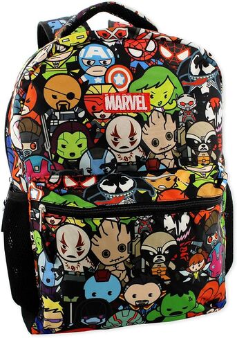 Marvel Kawaii Avengers Boys Girls 16" School Backpack (One Size, Black/Multi) in Saudi Arabia