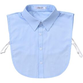 قميص Joyci الرجالي ذو الياقة الصناعية OL ذو اللون الصلب ونصف القميص ذو الياقة المزيفة in Kuwait