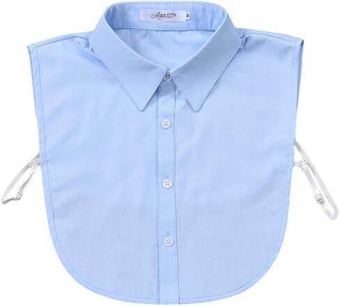 قميص Joyci الرجالي ذو الياقة الصناعية OL ذو اللون الصلب ونصف القميص ذو الياقة المزيفة in Kuwait