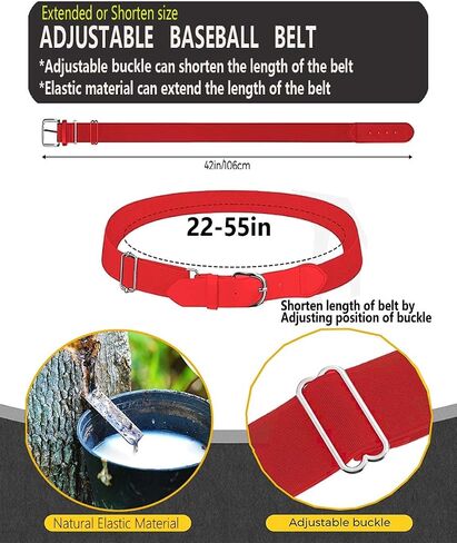 Thaplay Baseball/Softball Belt 2 Packs -Ajustable Size Uniform Belt for Men Kid Youth in Kuwait
