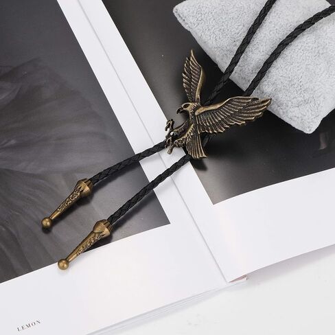 THUNARAZ 4Pcs Bolo Tie for Men Western Leather Necktie Cow Skull Bolo Tie Halloween Costume Accessories Necktie Men Women in Saudi Arabia