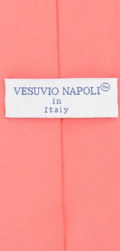 ربطة عنق للرجال من Vesuvio Napoli مسبقة الربط بلون سادة وربطة عنق بسحاب قابل للتعديل للرجال in Kuwait