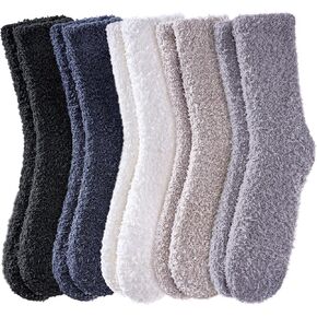 MQELONG Womens Super Soft Fuzzy Cozy Home Sleeping Socks Microfiber Winter Warm Slipper Socks
