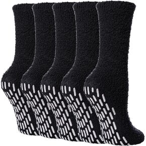 Yebing Non Slip Hospital Socks for Women with Grips Fuzzy Cozy Anti Skid Slipper Socks Winter Warm Soft Fluffy Sleep Socks in Saudi Arabia
