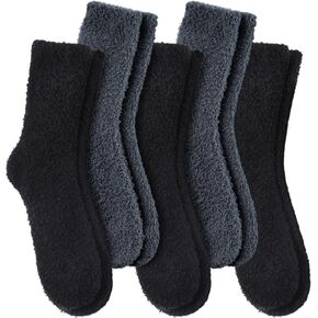 LANLEO 5/6 Pairs Womens Super Soft Fuzzy Plush Warm Winter Home Sleeping Slipper Socks in Saudi Arabia