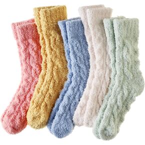 Velice Womens Fuzzy Socks Soft Cozy Fluffy Slipper Socks Winter Warm Plush Sleeping Christmas Socks in Saudi Arabia