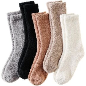 Velice Womens Fuzzy Socks Soft Cozy Fluffy Slipper Socks Winter Warm Plush Sleeping Christmas Socks
